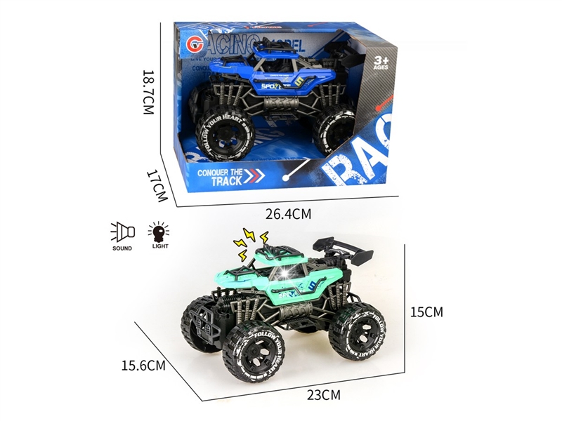 FRICTION CAR W/LIGHT & SOUND , 2COLORS - HP1222134