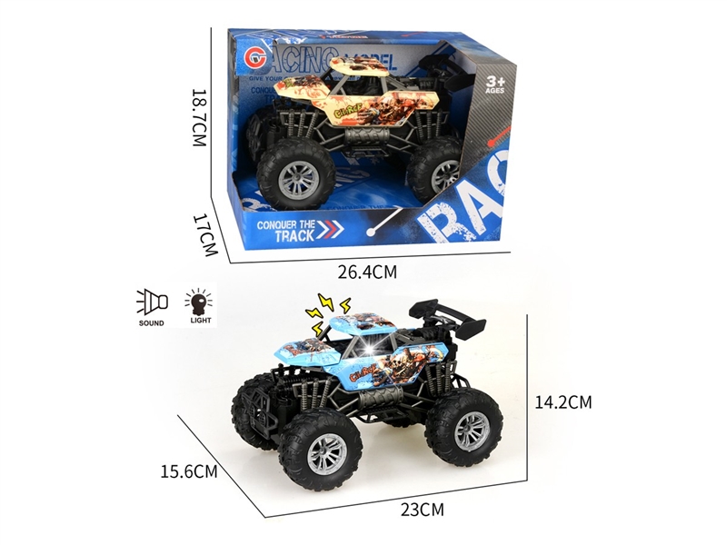FRICTION CAR W/LIGHT & SOUND , 2COLORS - HP1222136