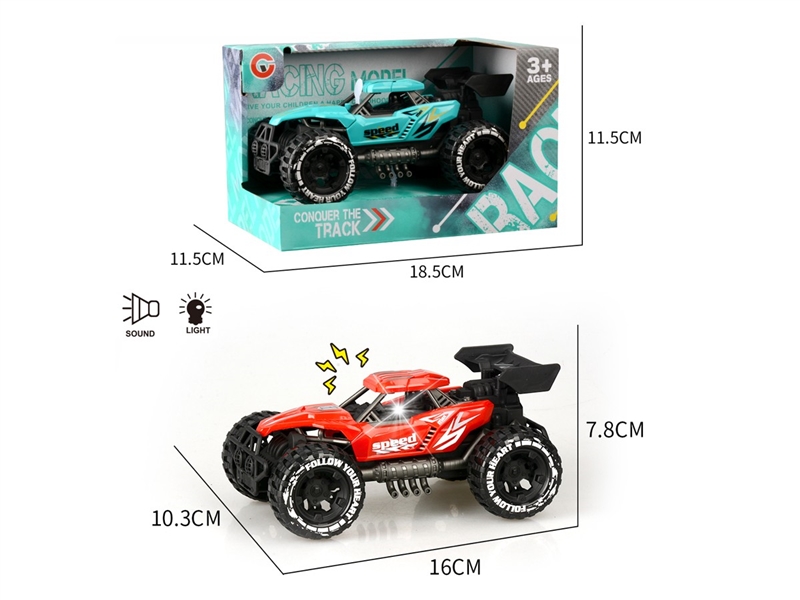 FRICTION CAR W/LIGHT & SOUND , 2COLORS - HP1222190