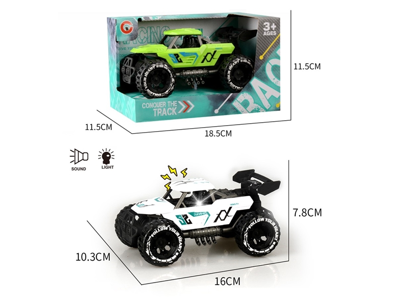 FRICTION CAR W/LIGHT & SOUND , 2COLORS - HP1222191