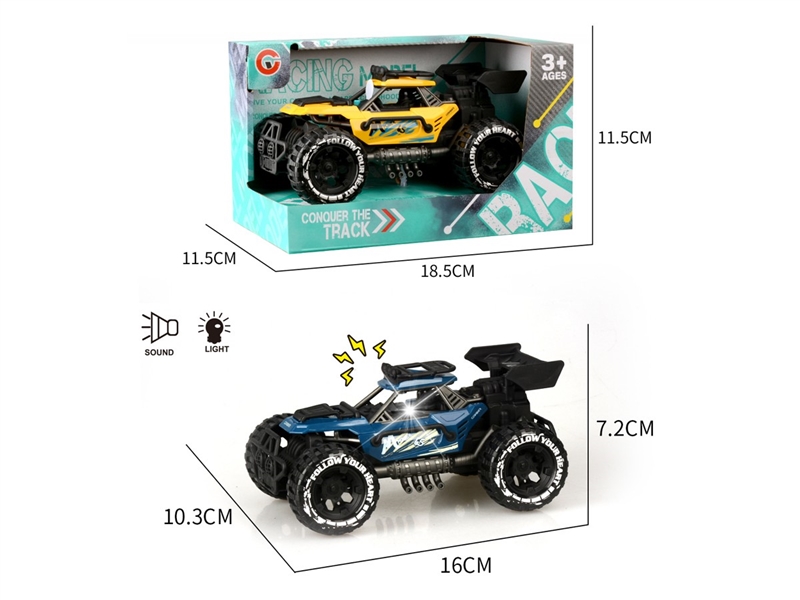 FRICTION CAR W/LIGHT & SOUND , 2COLORS - HP1222192