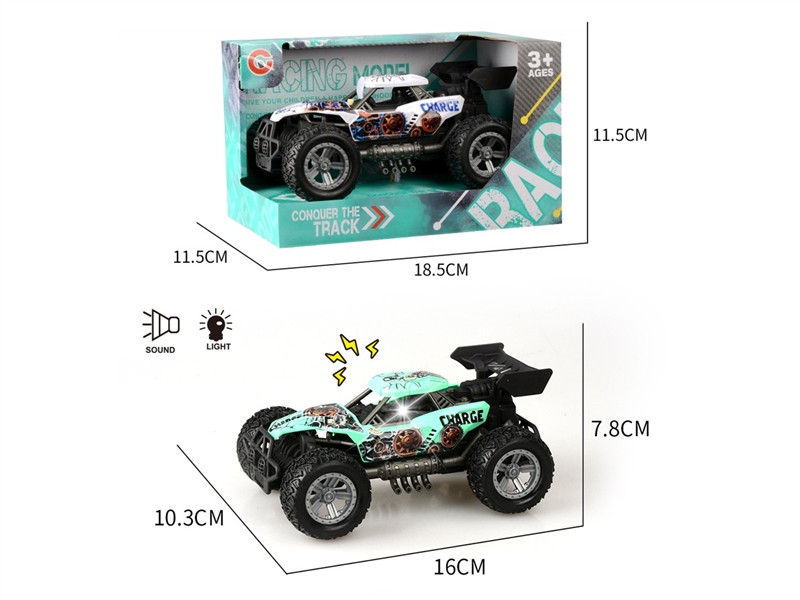 FRICTION CAR W/LIGHT & SOUND , 2COLORS - HP1222194