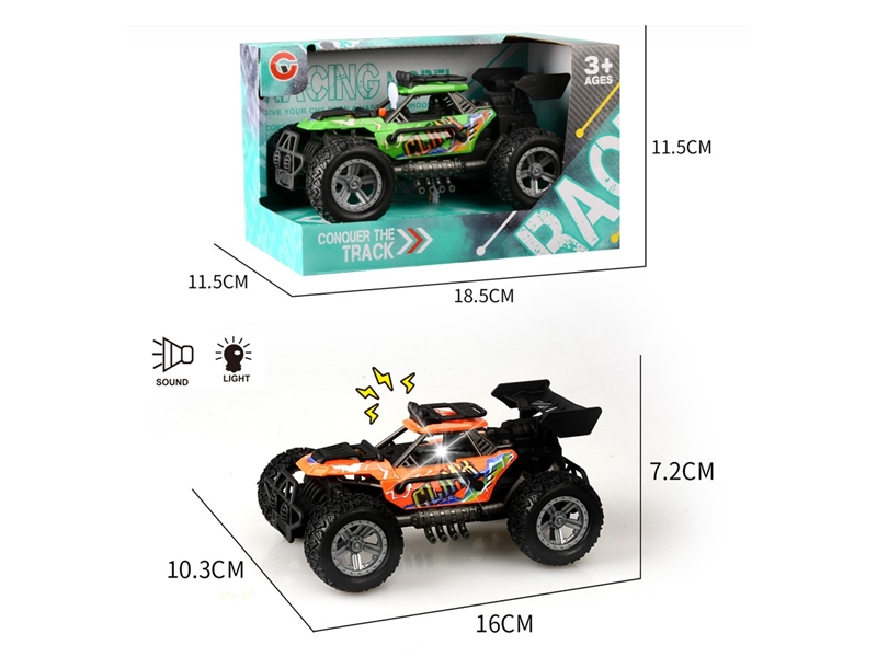 FRICTION CAR W/LIGHT & SOUND , 2COLORS - HP1222196