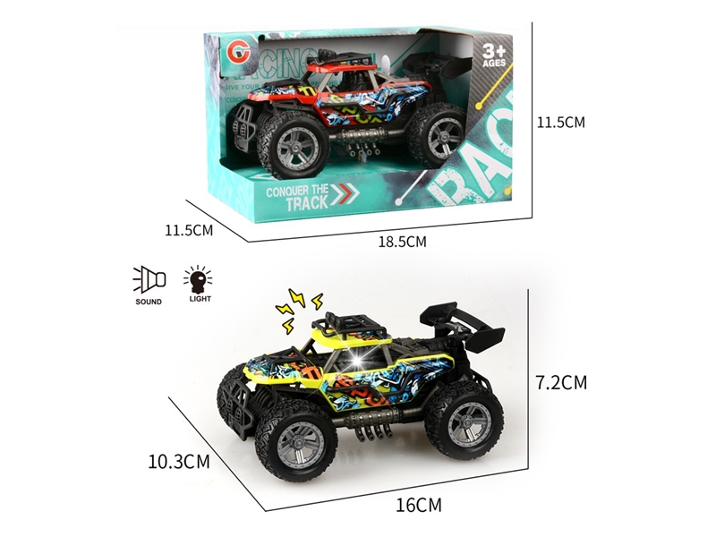 FRICTION CAR W/LIGHT & SOUND , 2COLORS - HP1222197