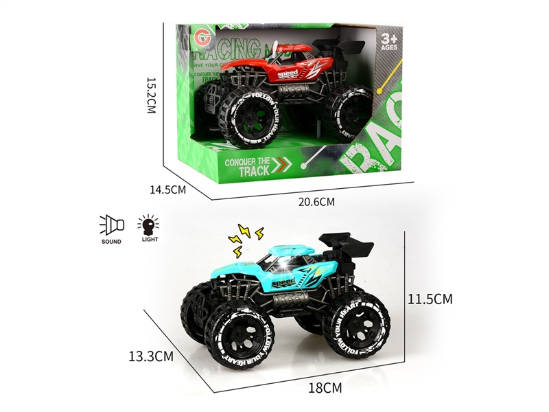 FRICTION CAR W/LIGHT & SOUND , 2COLORS - HP1222198