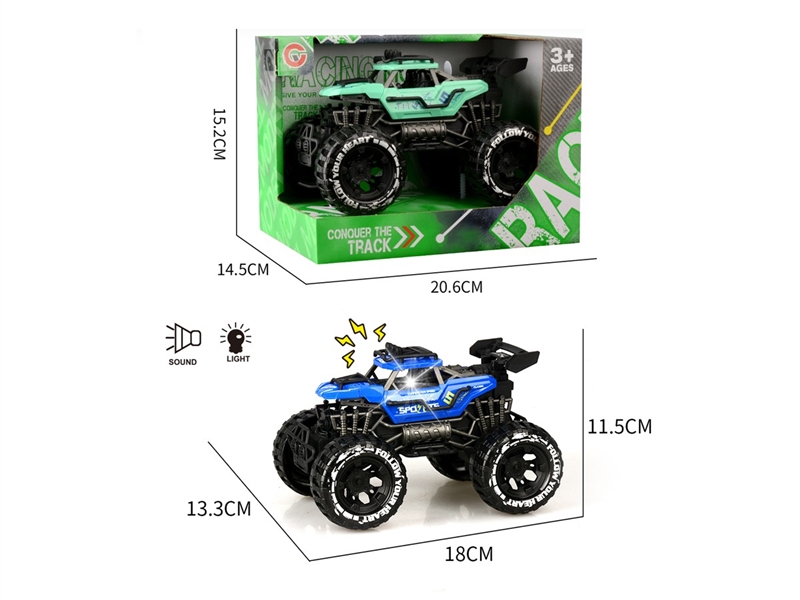 FRICTION CAR W/LIGHT & SOUND , 2COLORS - HP1222201