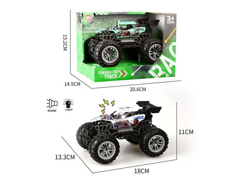 FRICTION CAR W/LIGHT & SOUND , 2COLORS - HP1222202