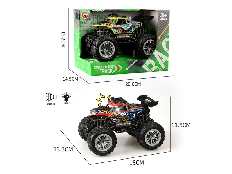 FRICTION CAR W/LIGHT & SOUND , 2COLORS - HP1222205