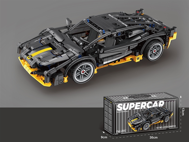 PULL BACK BUILDING BLOCKS CAR,589PCS - HP1222514