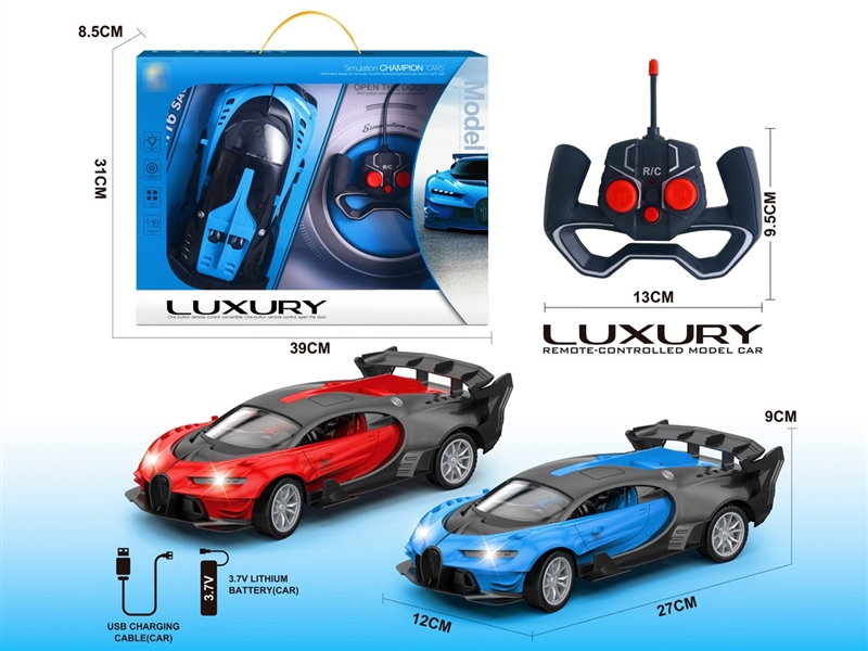 1:16 4-CHANNEL R/C CAR W/LIGHT , 2COLOURS（INCLUDED BATTERY） - HP1222735