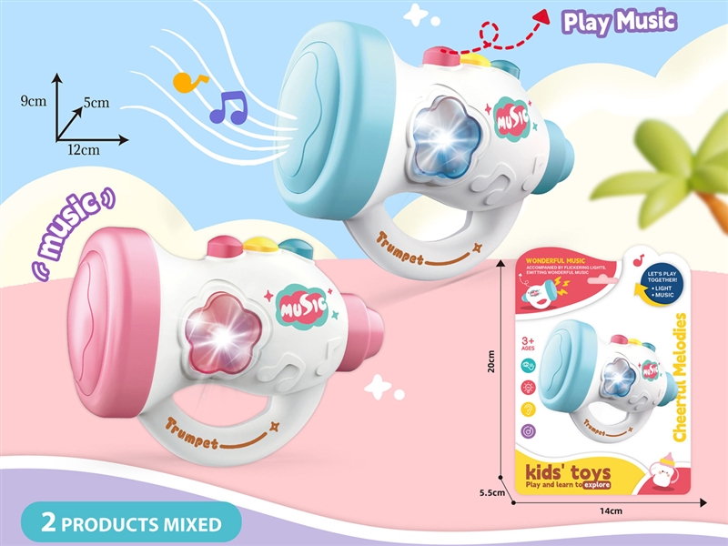 TRUMPET W/LIGHT & MUSIC，2COLORS - HP1223302