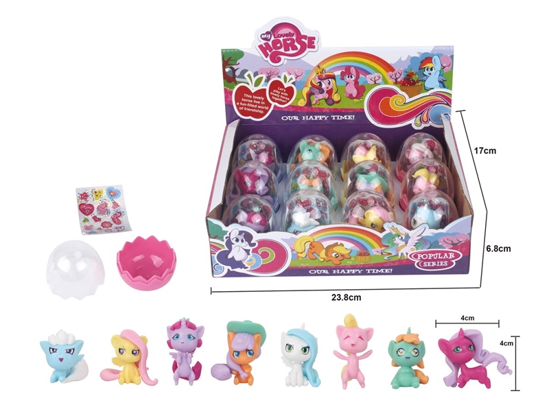 VINYL HORSE SET , 12PCS/DISPLAY BOX - HP1223348