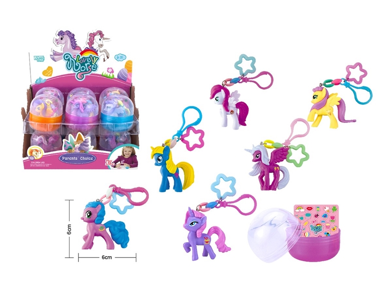 VINYL HORSE SET , 12PCS/DISPLAY BOX - HP1223362