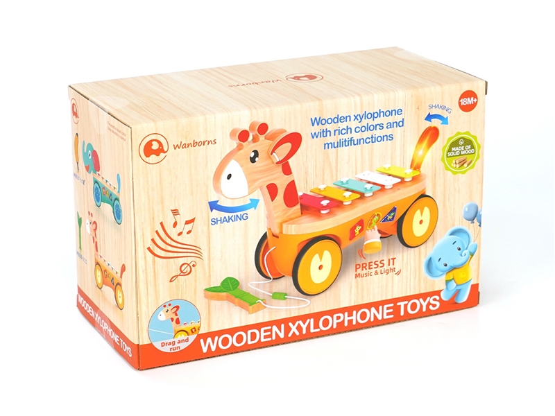 WOODEN XYLOPHONE TOY W/LIGHT & MUSIC - HP1223379