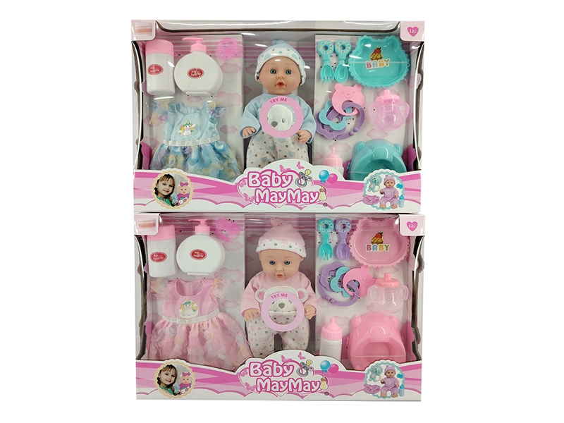 30CM BLOW MOLD DOLL W/ACCESSORIES & 6 SOUND IC - HP1223789