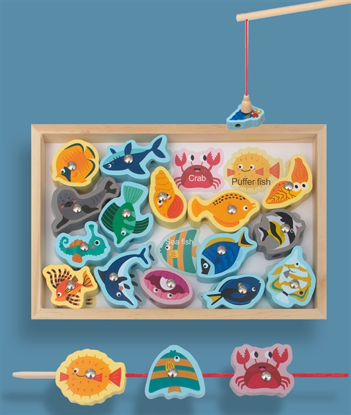 WOOD FISHING BEADING GAME BOX - HP1224701