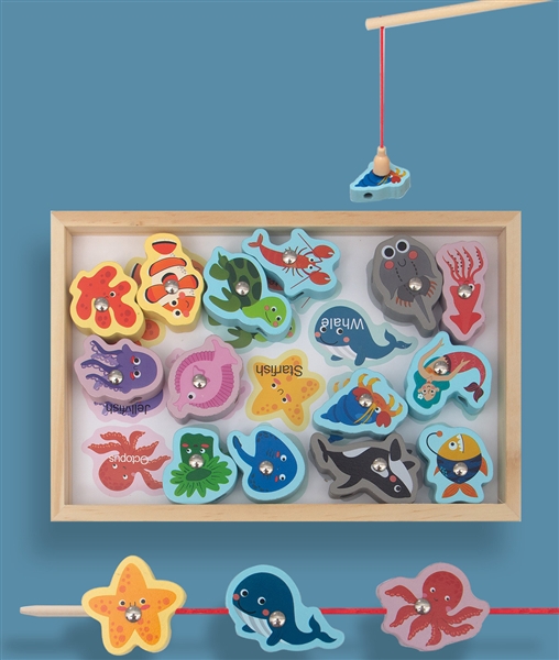 WOOD FISHING BEADING GAME BOX - HP1224702
