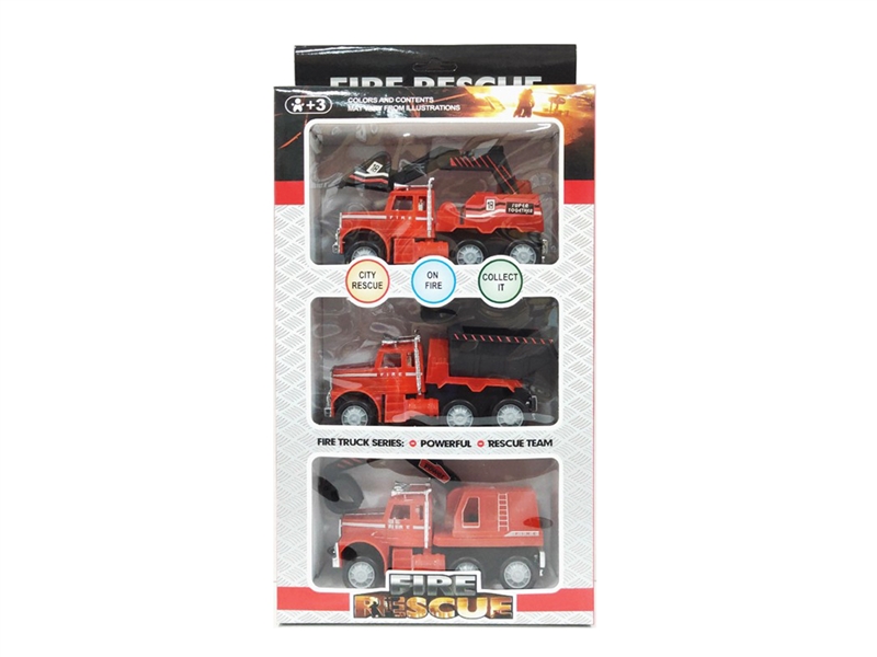 FRICTION FIRE TRUCK 3PCS - HP1224782