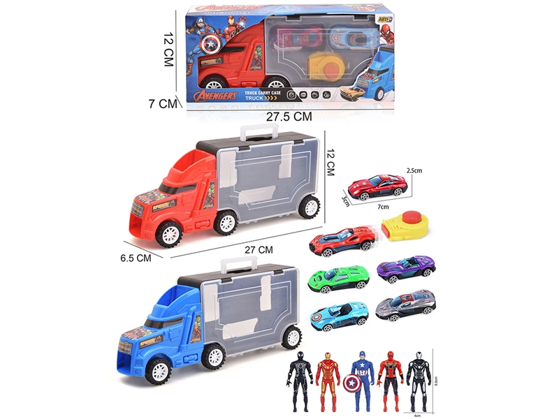 FREE WAY STORAGE TRUCK W/CATAPULT CAR 2PCS,2COLOURS - HP1225894