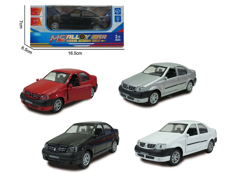 PULL BACK DIE-CAST CAR W/ DOORS CAN OPEN & LIGHT & MUSIC（INCLUDED BATTERY） - HP1226117