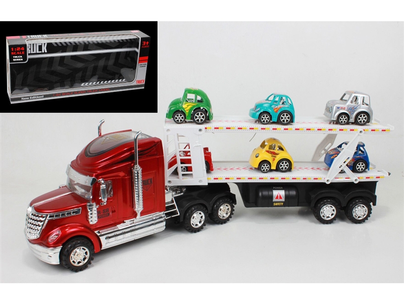 FRICTION TRAILER W/LIGHT & MUSIC & FREE WAY CAR 6PCS - HP1226264