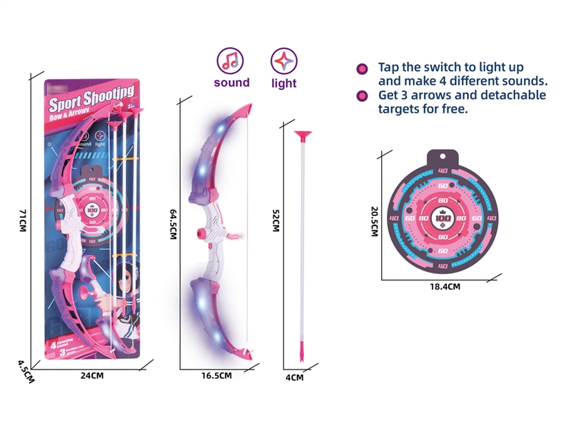 BOW AND ARROW SET W/LIGHT & SOUND - HP1227349