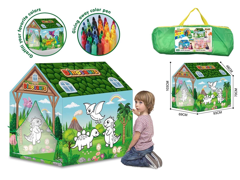 DIY DOODLE OCEAN TENT PLAYHOUSE (WITH 12 COLORED PENS) - HP1227577