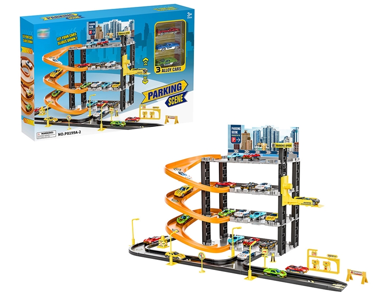 PARKING LOT SET W/3PCS FREE WAY CAR - HP1227760