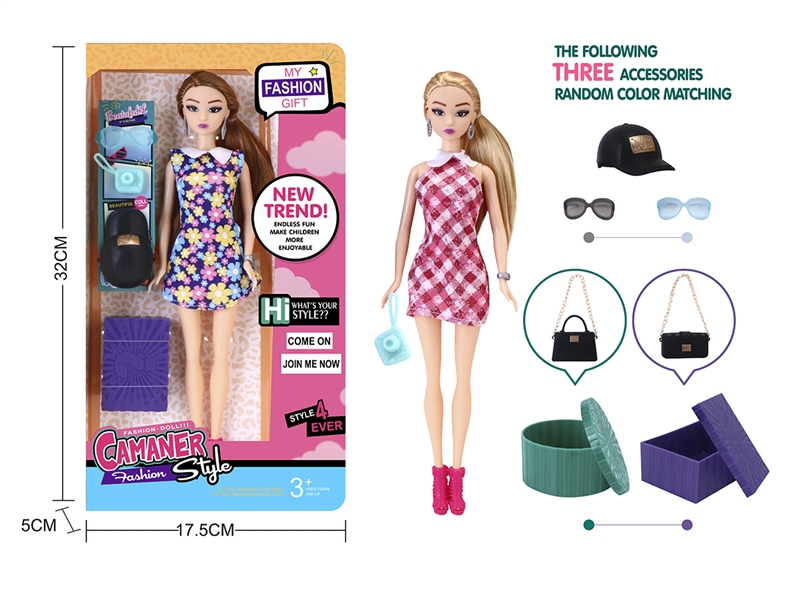 SOLID BODY DOLL W/ACCESSORIES,2ASST - HP1228052