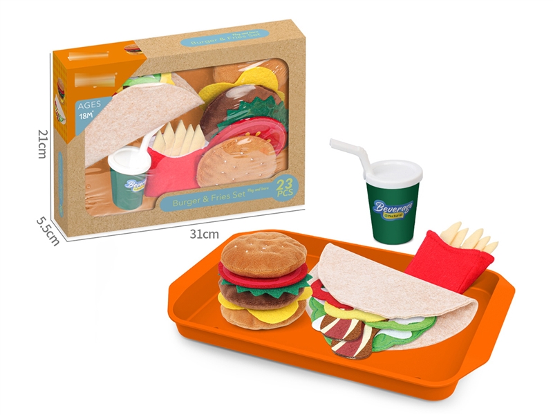 FABRIC BURGER FELT SET,23PCS - HP1228079