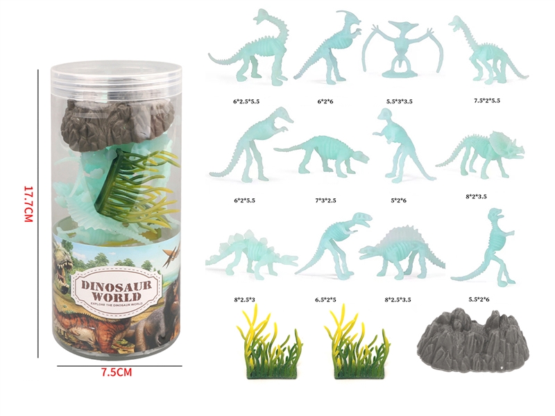 LUMINOUS DINOSAUR SET 15PCS - HP1228271
