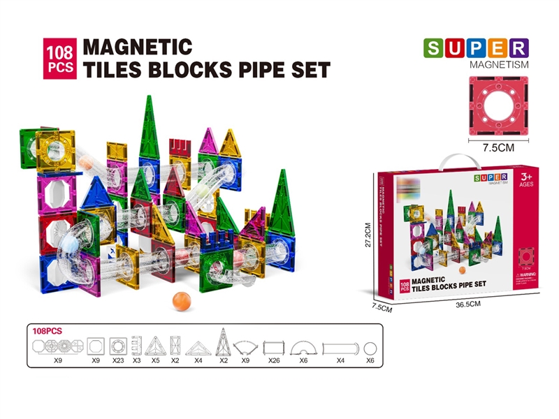 MAGNETIC BUILDING BLOCKS 108PCS - HP1228420