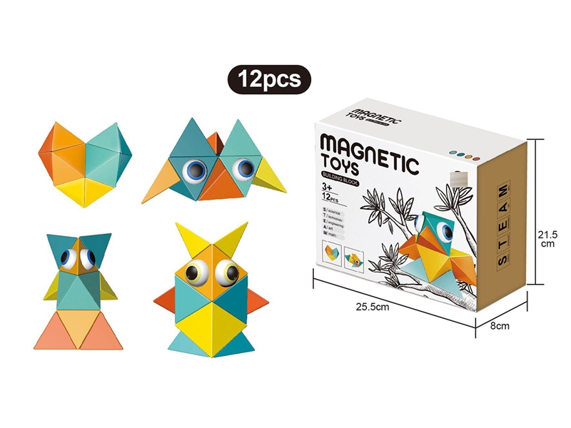 MAGNETIC BUILDING BLOCKS 12PCS - HP1228422