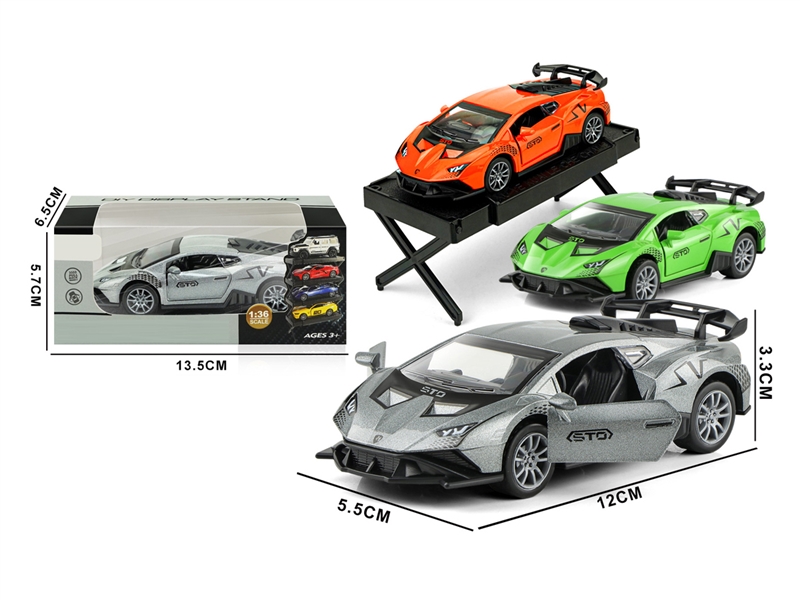 1:36 PULL BACK DIE-CAST CAR,3COLOURS - HP1228556