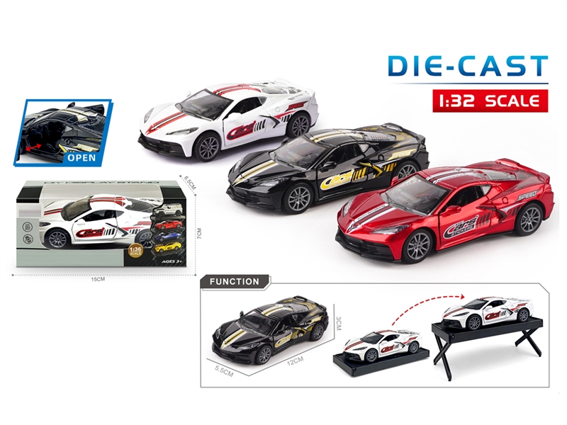 1:36 PULL BACK DIE-CAST CAR,3COLOURS - HP1228557