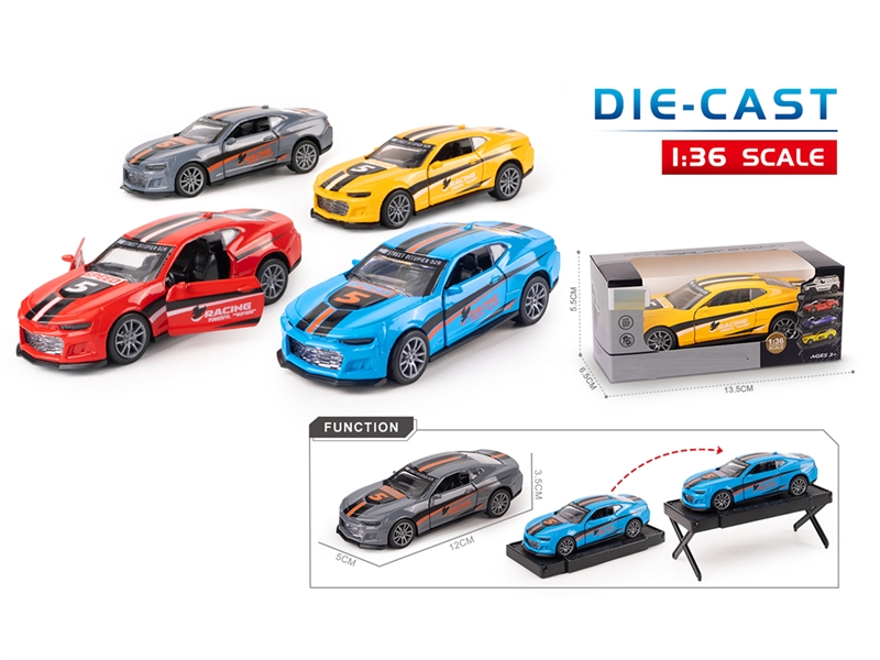 1:36 PULL BACK DIE-CAST CAR,3COLOURS - HP1228559