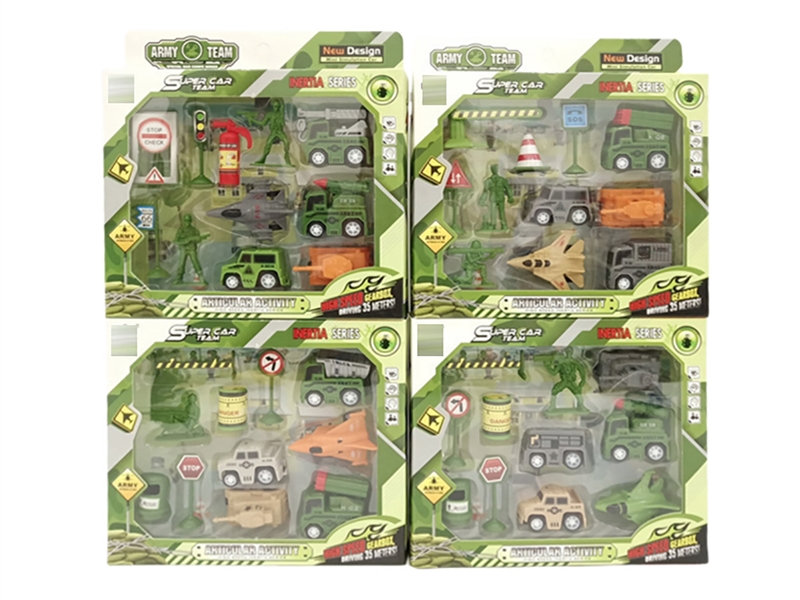 FRICTION MILITARY CAR SET 4ASST - HP1228931