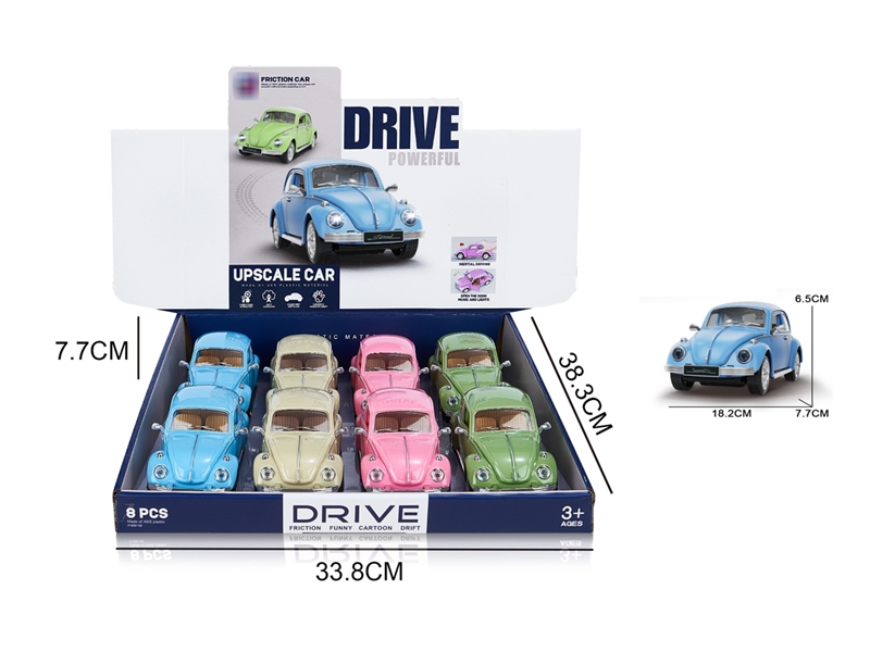 FRICTION CAR W/LIGHT & SOUND（CAN OPPEN THE DOOR） , 8PCS/DISPLAY BOX - HP1228983