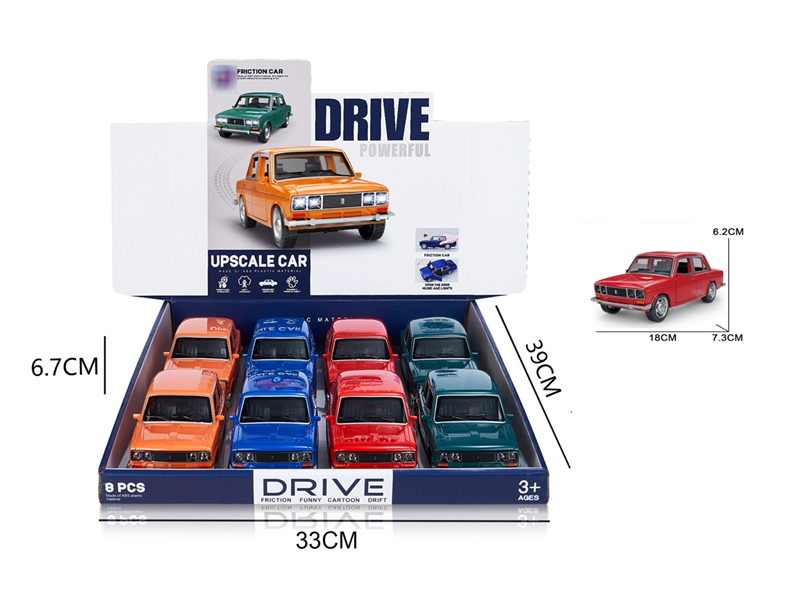 FRICTION CAR W/LIGHT & SOUND（CAN OPPEN THE DOOR） , 8PCS/DISPLAY BOX - HP1228984