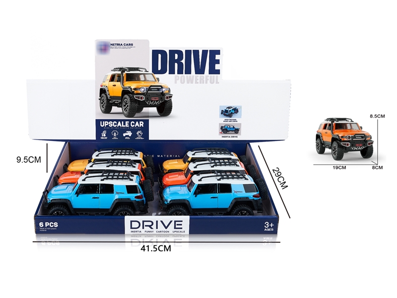 FRICTION CAR W/LIGHT & SOUND（CAN OPPEN THE DOOR） , 6PCS/DISPLAY BOX - HP1228986