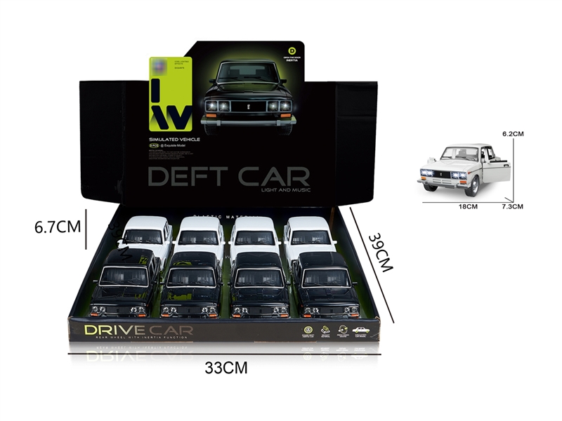 FRICTION CAR W/LIGHT & SOUND（CAN OPPEN THE DOOR） , 8PCS/DISPLAY BOX - HP1228989