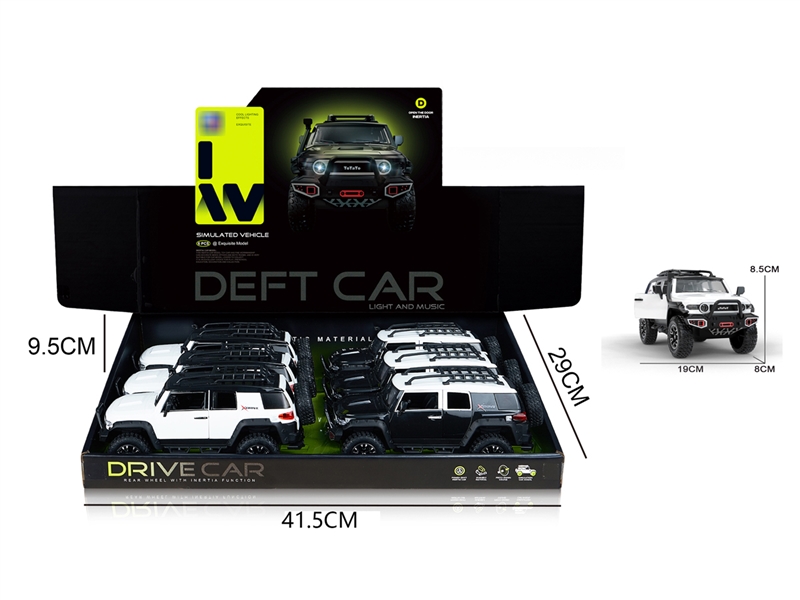 FRICTION CAR W/LIGHT & SOUND（CAN OPPEN THE DOOR） , 6PCS/DISPLAY BOX - HP1228991