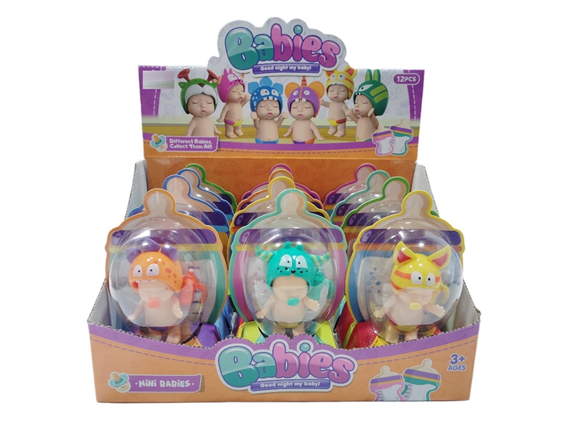 9CM SOLID BODY DOLL W/ACCESSORIES,6ASST,12PCS/DISPLAY BOX - HP1229002