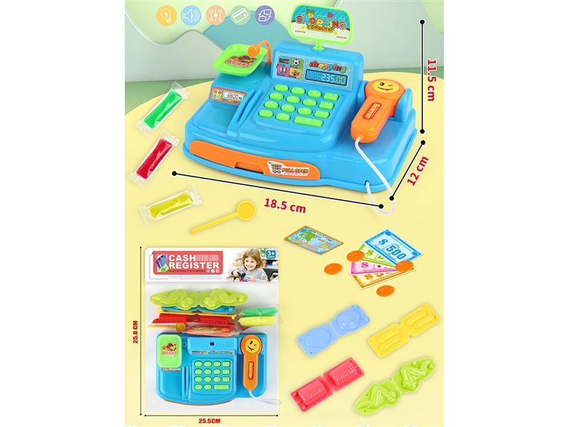 CASH REGISTER SET & PLAY DOUGH SET W/LIGHT & MUSIC - HP1229034