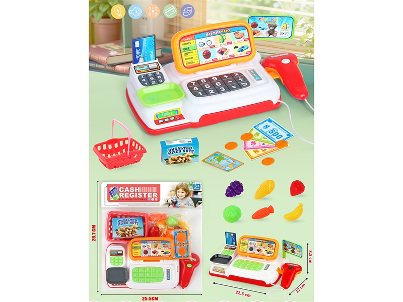 CASH REGISTER SET W/LIGHT & MUSIC，2COLOURS - HP1229036