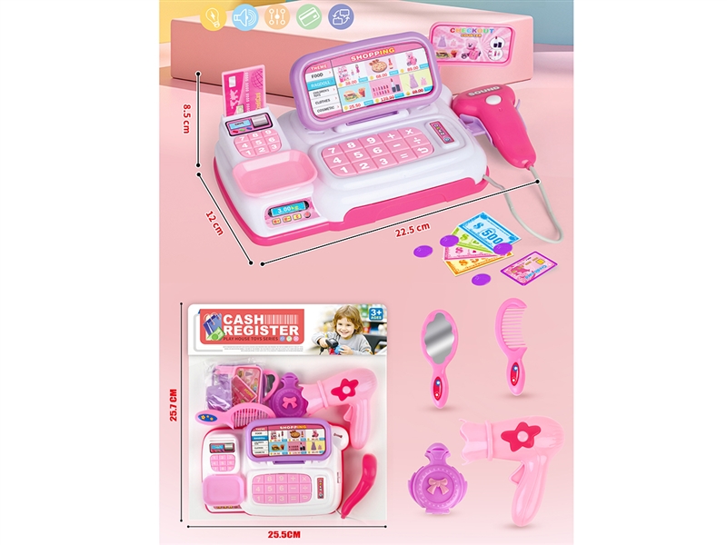 CASH REGISTER SET & BEAUTY SET W/LIGHT & MUSIC - HP1229037