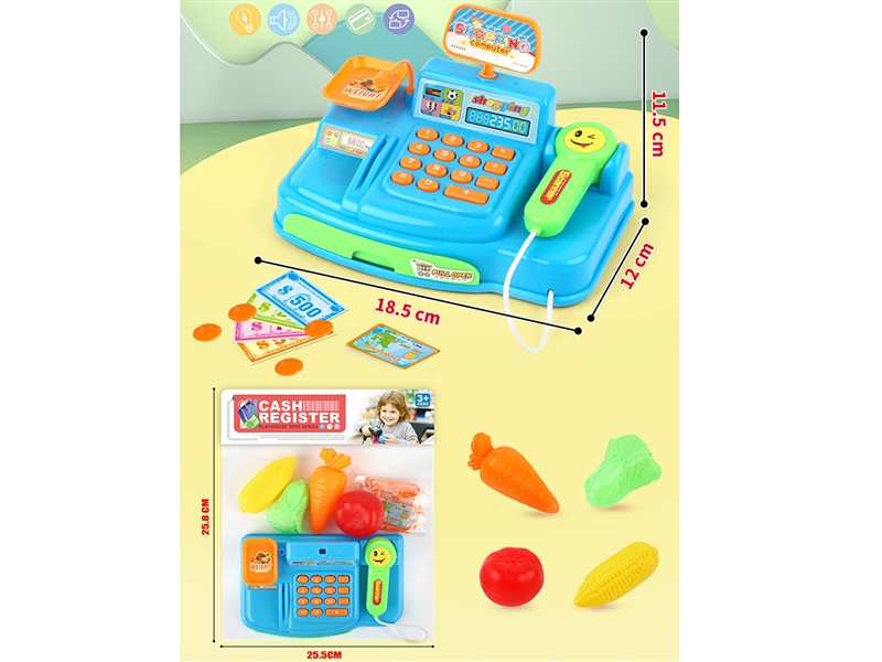 CASH REGISTER SET & FOOD SET W/LIGHT & MUSIC - HP1229040