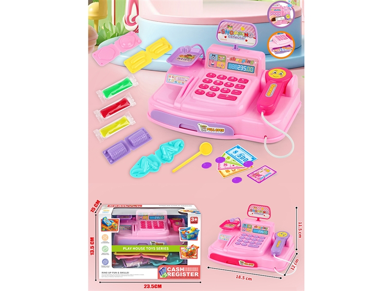 CASH REGISTER SET W/LIGHT & MUSIC，2COLOURS - HP1229046