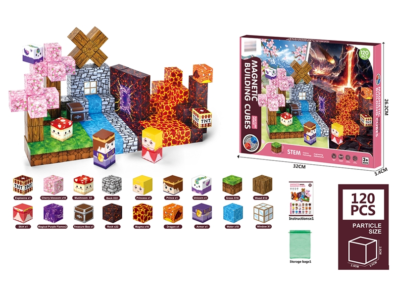 AGNETIC BUILDING BLOCKS CUBES 120PCS - HP1229075