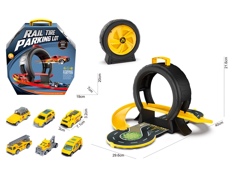PARKING LOT SET W/2PCS FREE WAY CAR - HP1229129